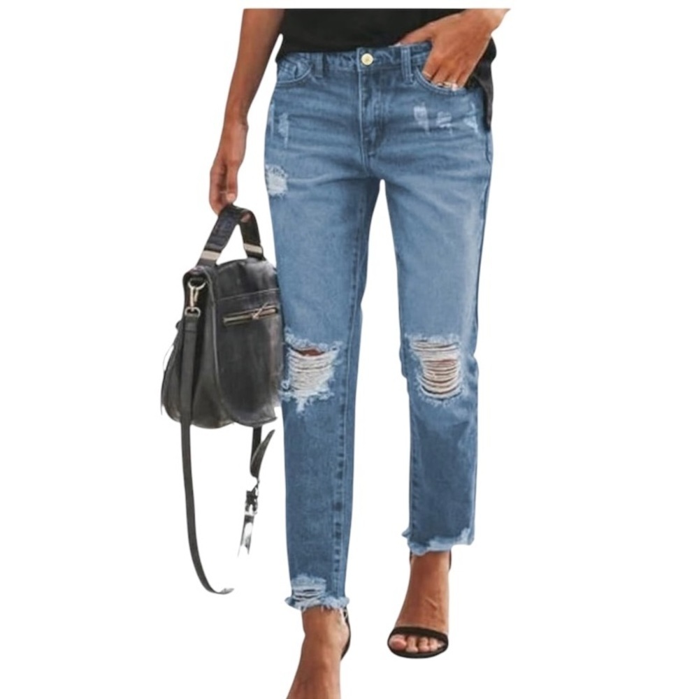 Refuge size 7 28 Boyfriend Women's Distressed Blue‎ Jeans